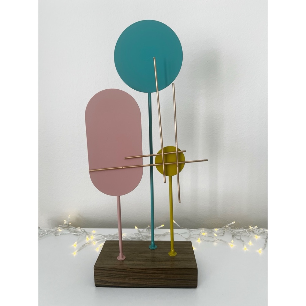 Mid century modern metal sculpture